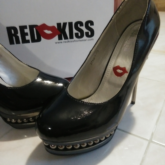 Black pearl platform heels by Red Kiss - Picture 6 of 6
